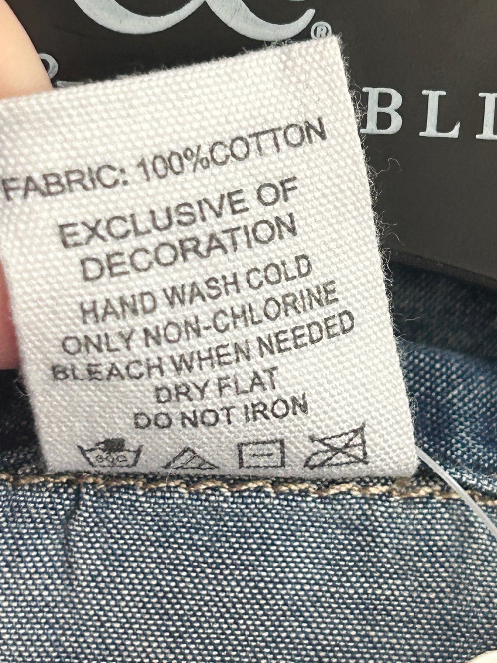 Denim Bling Button down Top - Picture 8 of 10